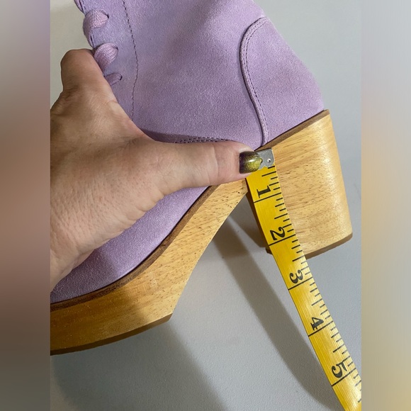 Charlotte Stone Suede Lilac Purple Boots Clog Platform Size 9 Worn once indoors - Picture 14 of 15